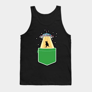 Cat Abduction - Funny Aliens Alien Life Believer Space Geek Tank Top